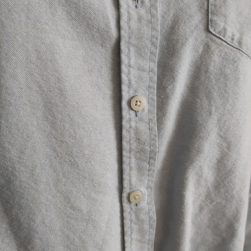 Fossil light blue chambray button down shirt long sleeves - Picture 4 of 15